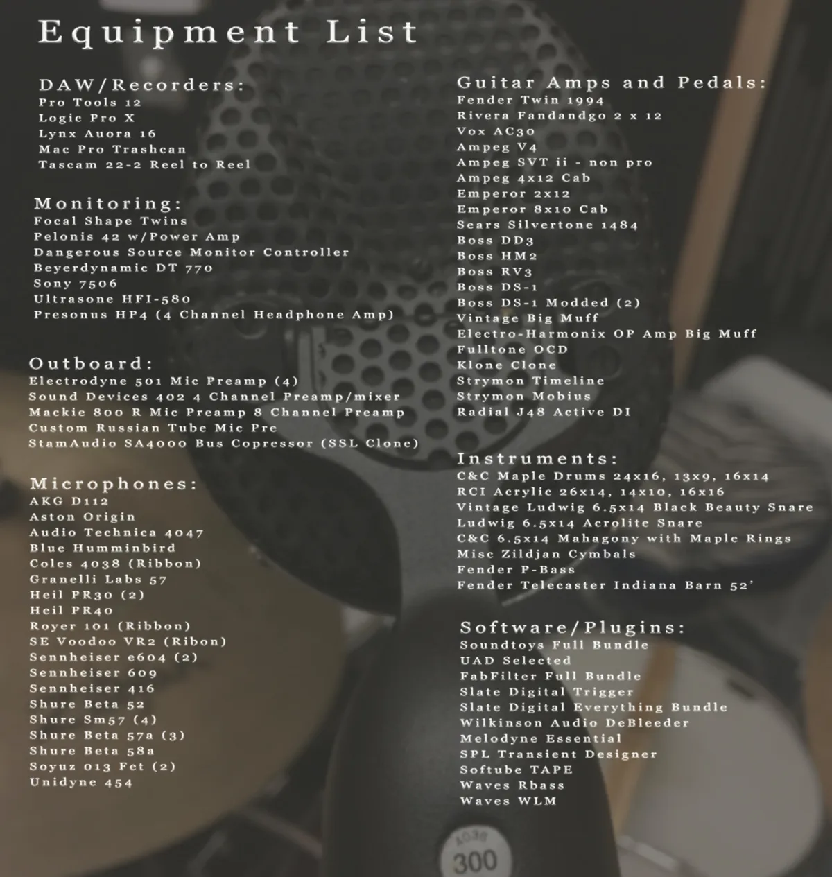 Christopher Dwyer Recording/Mixing